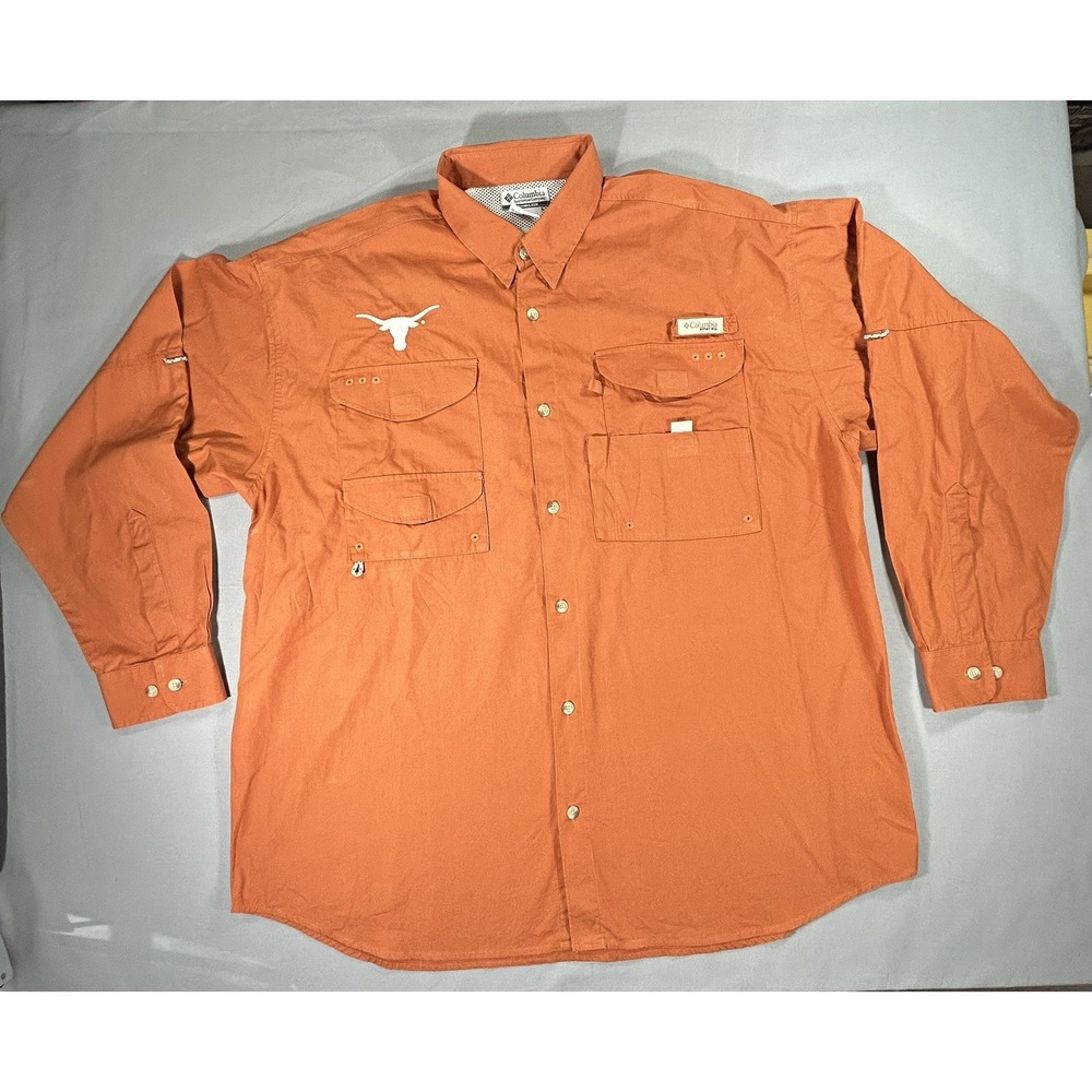 Columbia PFG NCAA‎ Texas Longhorns College Long Sleeve Shirt Men's XL